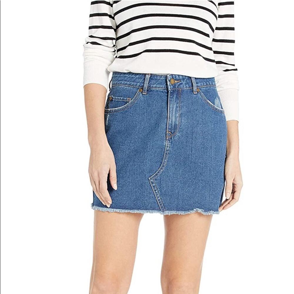 Roxy Icon Raw Edge Denim Skirt XS